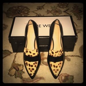 🆕 Nine West Calfskin Leopard Flats